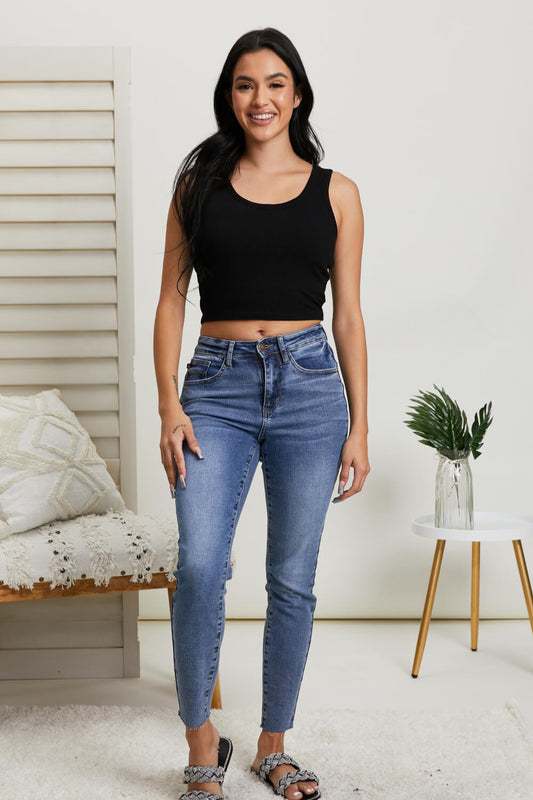 Judy Blue Gloria Full Size Embroidered Relaxed Fit Jeans