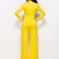 Long Sleeve Mock Neck Wide Leg Jumpsuit
