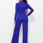 Long Sleeve Mock Neck Wide Leg Jumpsuit
