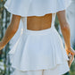 Tie-Waist Surplice Layered Romper