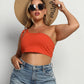 Plus Size One-Shoulder Crop Top