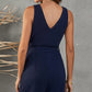 V Neck Bow Tie Romper