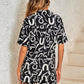 Printed Short Sleeve Shirt and Shorts Set
