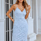 Back Slit Adjustable Strap Sheath Dress