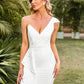 Asymmetrical Neck One-Shoulder Ruffled Dress