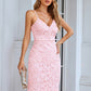 Back Slit Adjustable Strap Sheath Dress