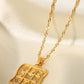 Cubic Zirconia Geometric Pendant Necklace