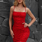 Polka Dot Ruched Mini Bodycon Dress