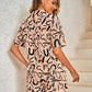 Printed Short Sleeve Shirt and Shorts Set