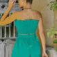 Smocked Frill Trim Tube Top and Shorts Set