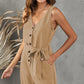 V Neck Bow Tie Romper