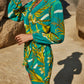 Botanical Print Long Sleeve Romper