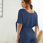 Knotted Cuff Dolman Sleeve Romper
