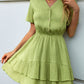 Button Down Layered Mini Dress