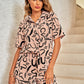 Printed Short Sleeve Shirt and Shorts Set