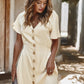Plus Size Printed Mini Dress with Braided Belt