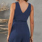 V Neck Bow Tie Romper