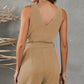 V Neck Bow Tie Romper