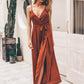 Spaghetti Strap Tie-Waist Split Jumpsuit