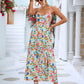 Floral Crisscross Backless Split Dress