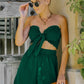 Smocked Frill Trim Tube Top and Shorts Set