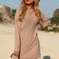 Cable-Knit Round Neck Mini Sweater Dress