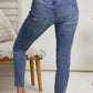Judy Blue Gloria Full Size Embroidered Relaxed Fit Jeans