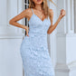 Back Slit Adjustable Strap Sheath Dress