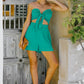 Smocked Frill Trim Tube Top and Shorts Set