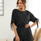 Knotted Cuff Dolman Sleeve Romper