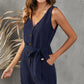 V Neck Bow Tie Romper