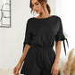 Knotted Cuff Dolman Sleeve Romper