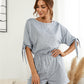 Knotted Cuff Dolman Sleeve Romper