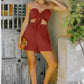 Smocked Frill Trim Tube Top and Shorts Set