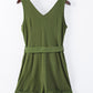 V Neck Bow Tie Romper