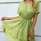 Button Down Layered Mini Dress