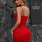 Polka Dot Ruched Mini Bodycon Dress