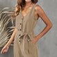 V Neck Bow Tie Romper