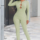 Cutout Round Neck Jumpsuit