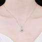 1 Carat Moissanite Teardrop Pendant Chain Necklace