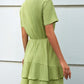 Button Down Layered Mini Dress