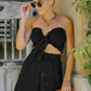 Smocked Frill Trim Tube Top and Shorts Set