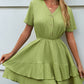 Button Down Layered Mini Dress