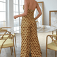 Printed Spaghetti Strap Cropped Jumpsuit