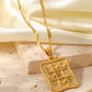 Cubic Zirconia Geometric Pendant Necklace