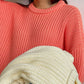 Women's Casual Drop Shoulder Sleeve Crew Neck Sweater