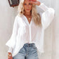 Collar shirt thin medium long stripe casual long sleeve shirt