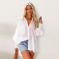 Collar shirt thin medium long stripe casual long sleeve shirt