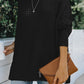 New round neck long sleeve hollow knitwear women's loose sweater winter