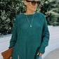New round neck long sleeve hollow knitwear women's loose sweater winter